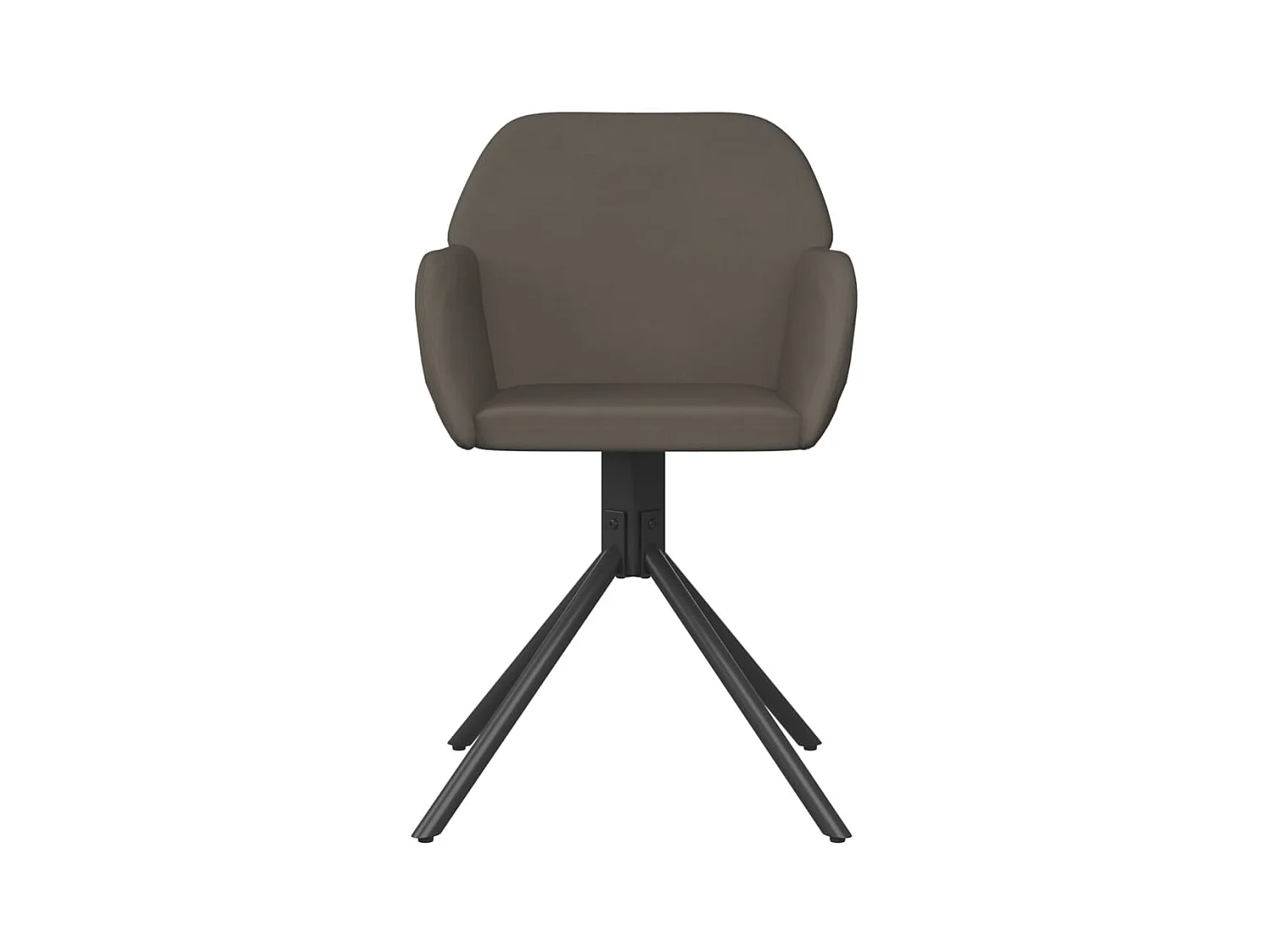 Draaibare eetkamerstoelen set van 2 donkergrijs fluweel