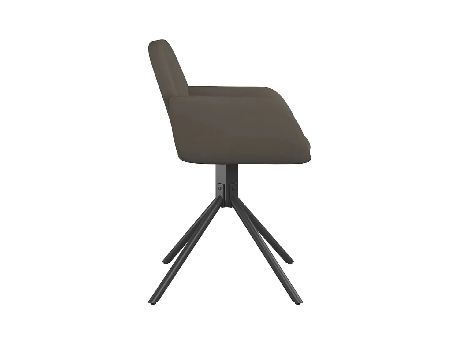 Draaibare eetkamerstoelen set van 2 donkergrijs fluweel