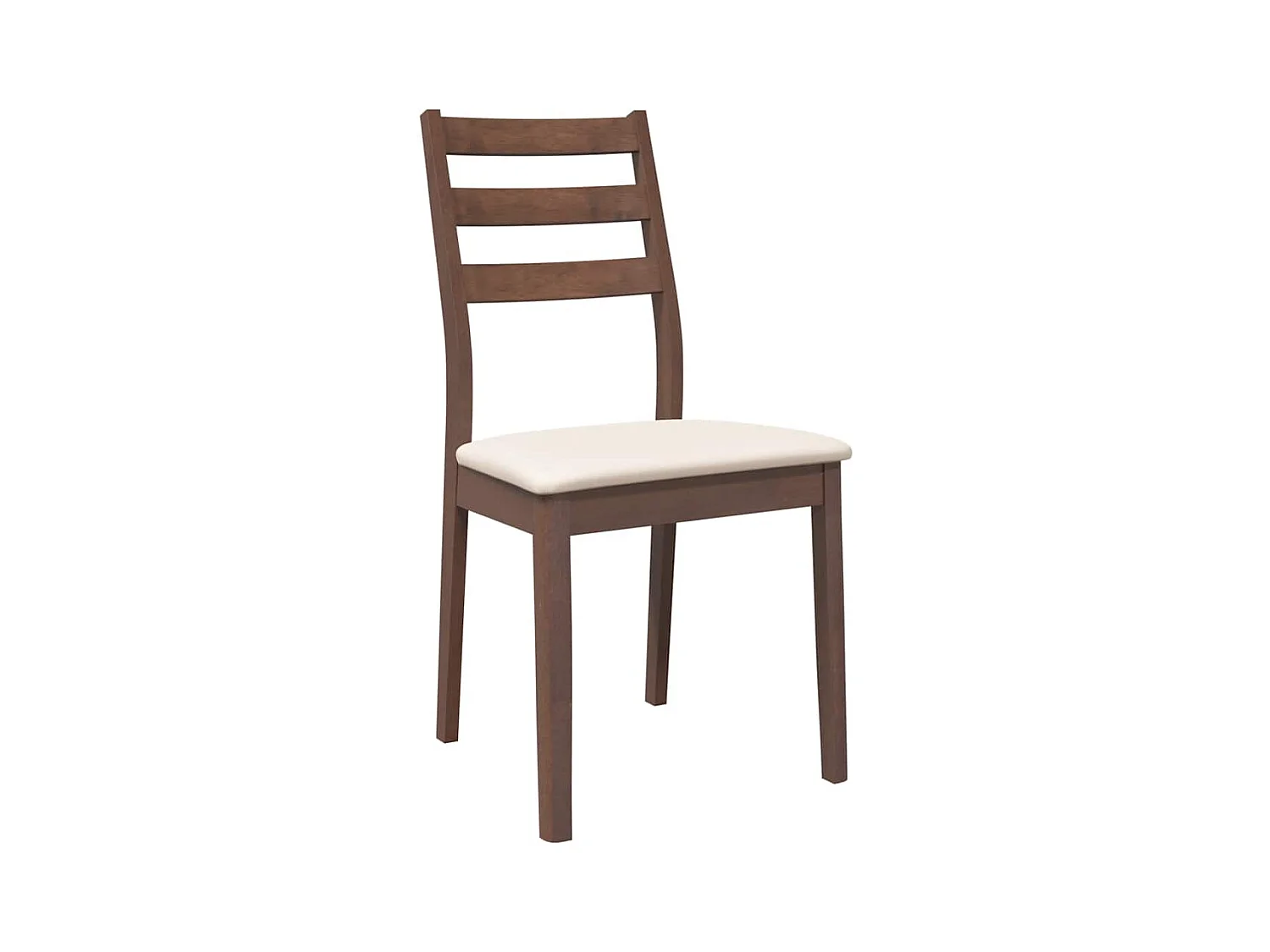Chaises à manger coussins 2 pcs marron bois massif caoutchouc