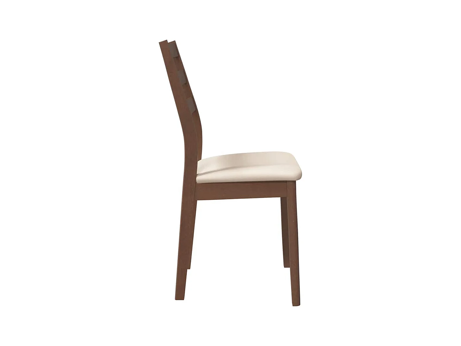 Chaises à manger coussins 2 pcs marron bois massif caoutchouc