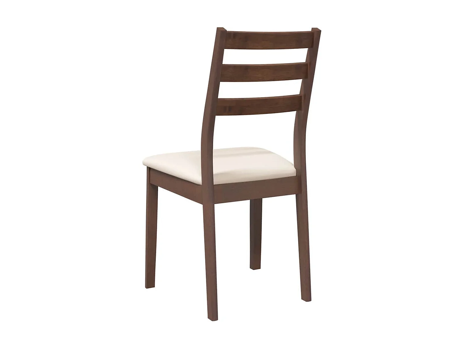 Chaises à manger coussins 2 pcs marron bois massif caoutchouc