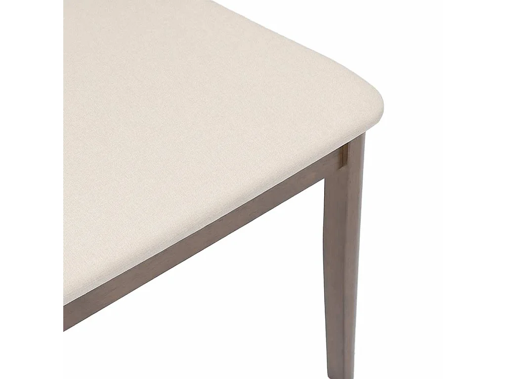 Chaises à manger coussins 2 pcs marron bois massif caoutchouc