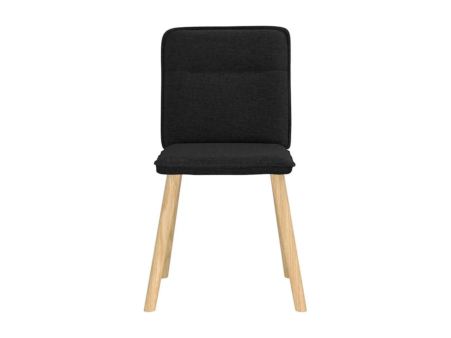 Chaises à manger lot de 4 noir tissu