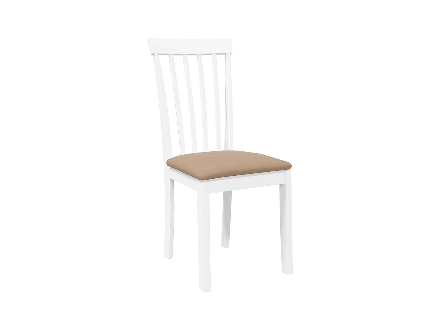 Chaises à manger coussins 2 pcs blanc bois massif caoutchouc