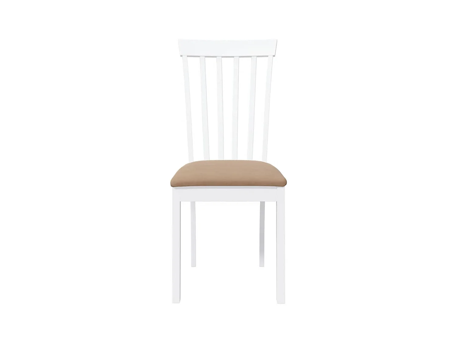 Chaises à manger coussins 2 pcs blanc bois massif caoutchouc