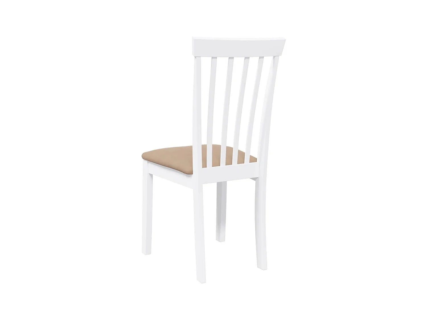 Chaises à manger coussins 2 pcs blanc bois massif caoutchouc