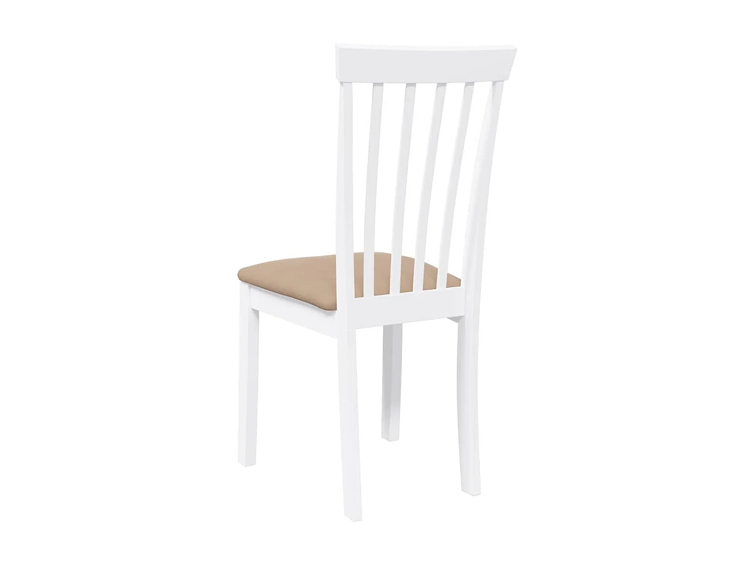 Chaises à manger coussins 2 pcs blanc bois massif caoutchouc