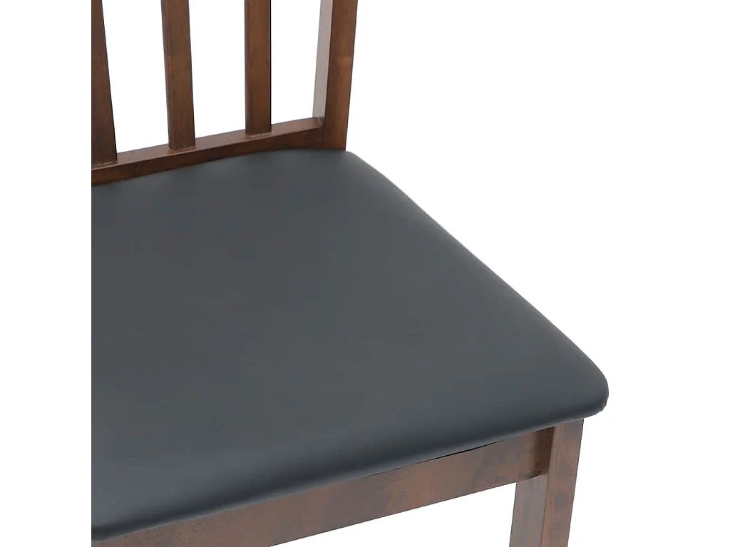 Chaises à manger coussins 2 pcs marron bois massif caoutchouc