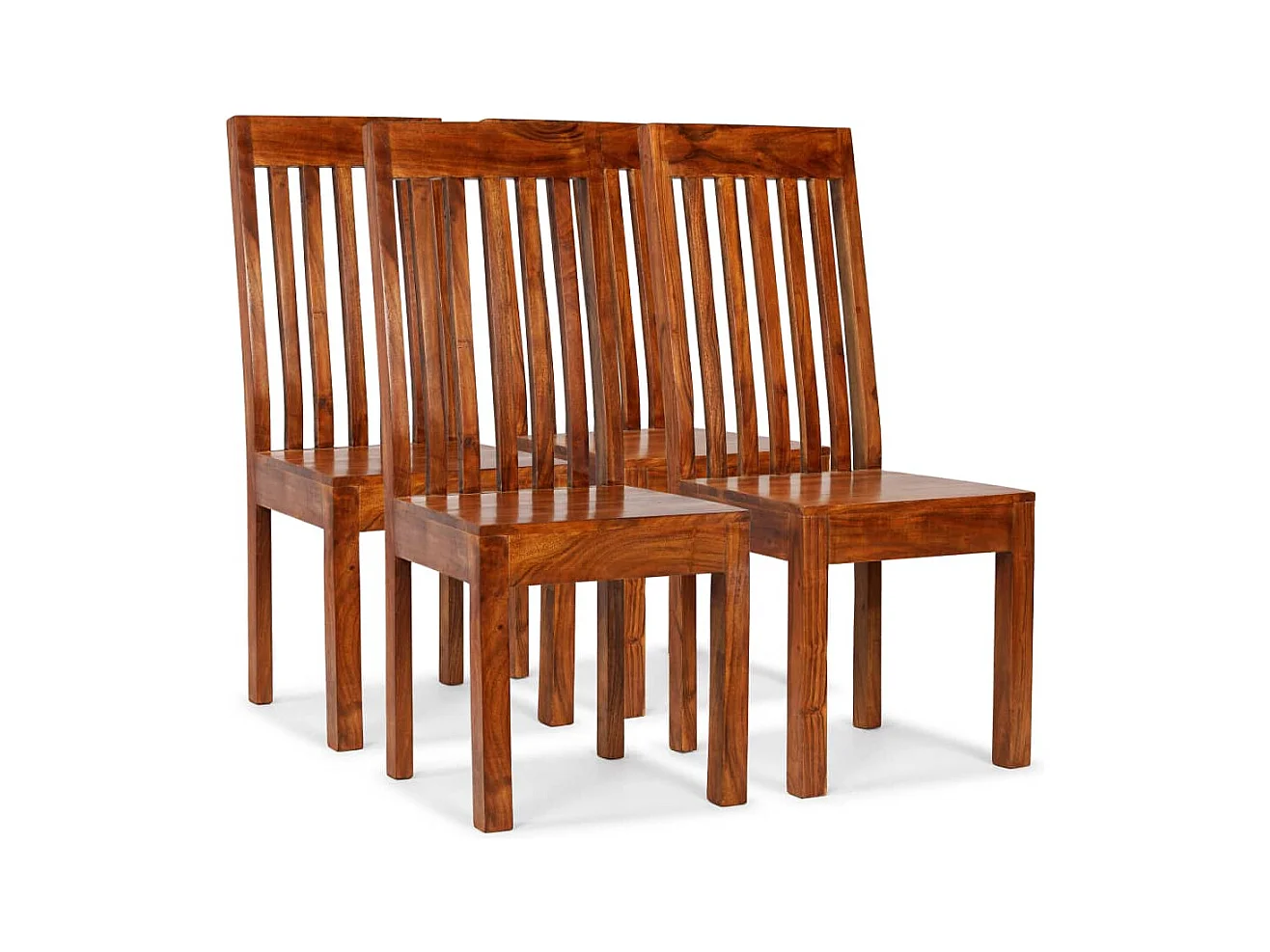 Chaises à manger lot de 4 bois massif moderne