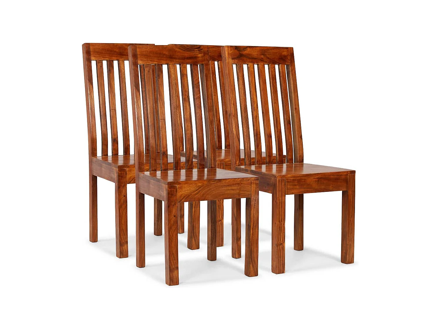 Chaises à manger lot de 4 bois massif moderne