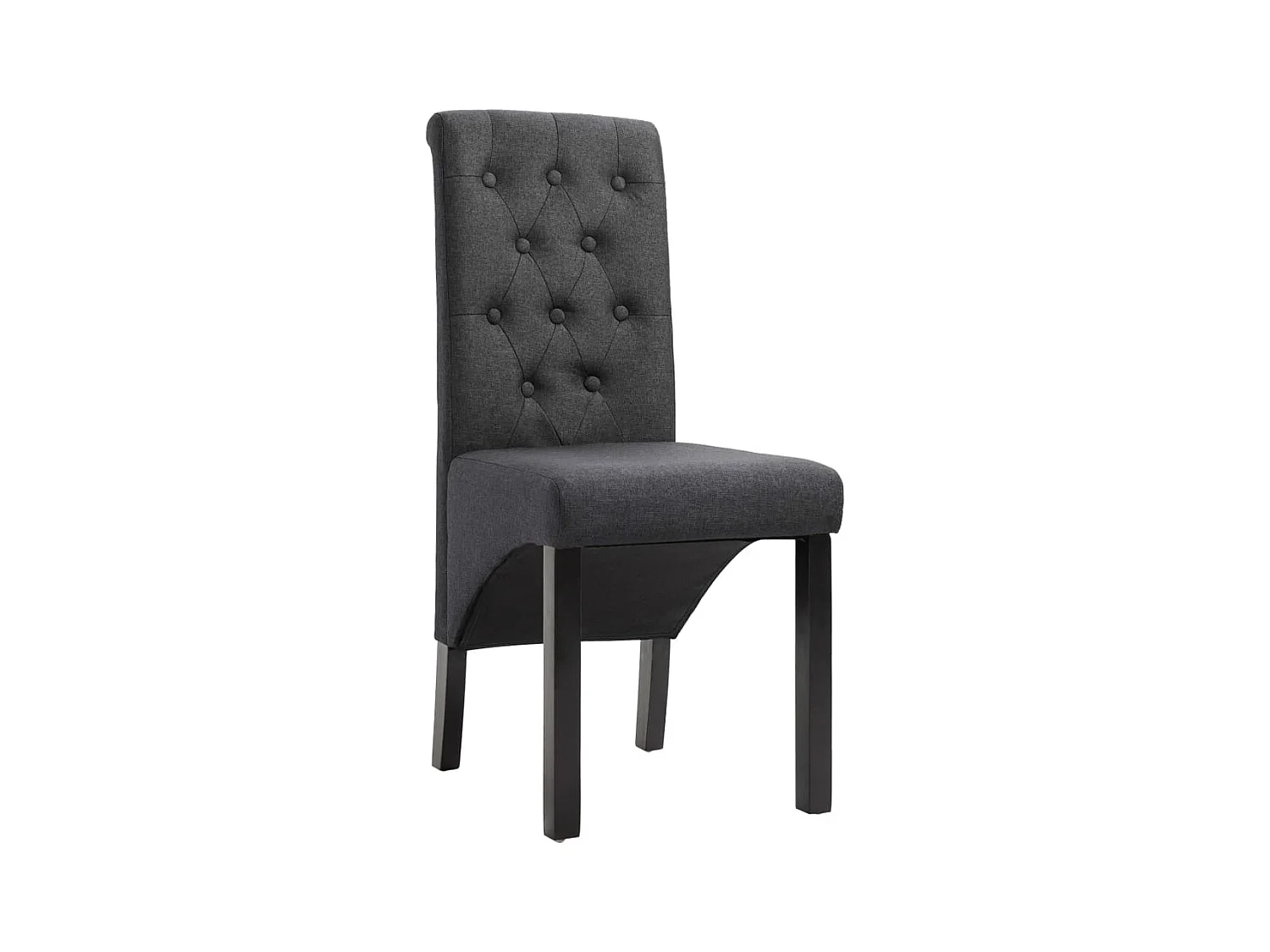 Chaises à manger lot de 2 gris foncé tissu