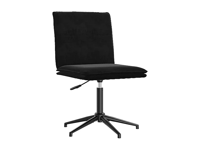 Silla de comedor de terciopelo negro