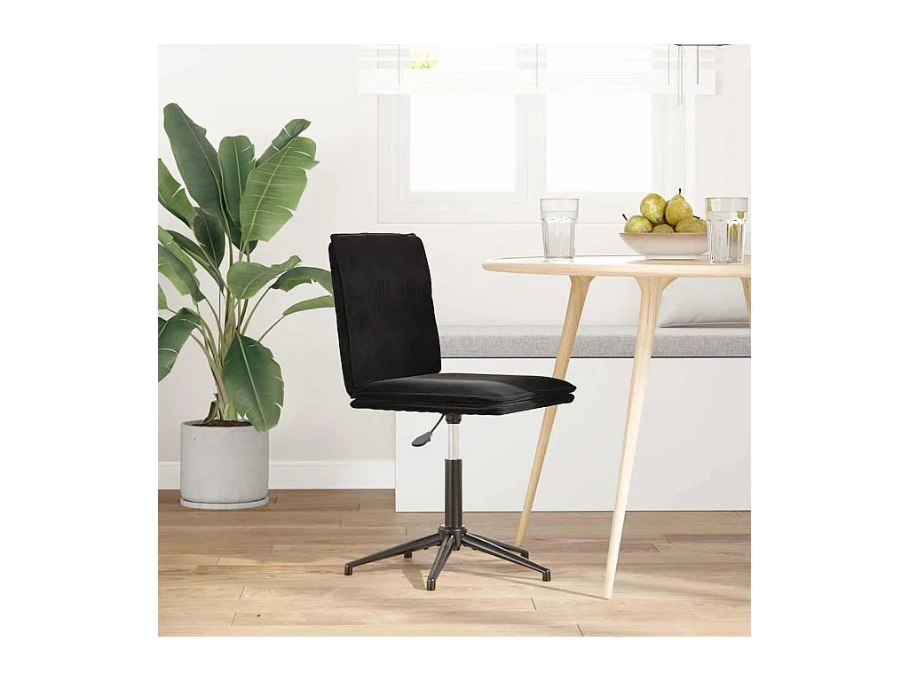 Chaise à manger Noir Velours