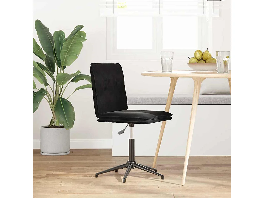 Chaise à manger Noir Velours