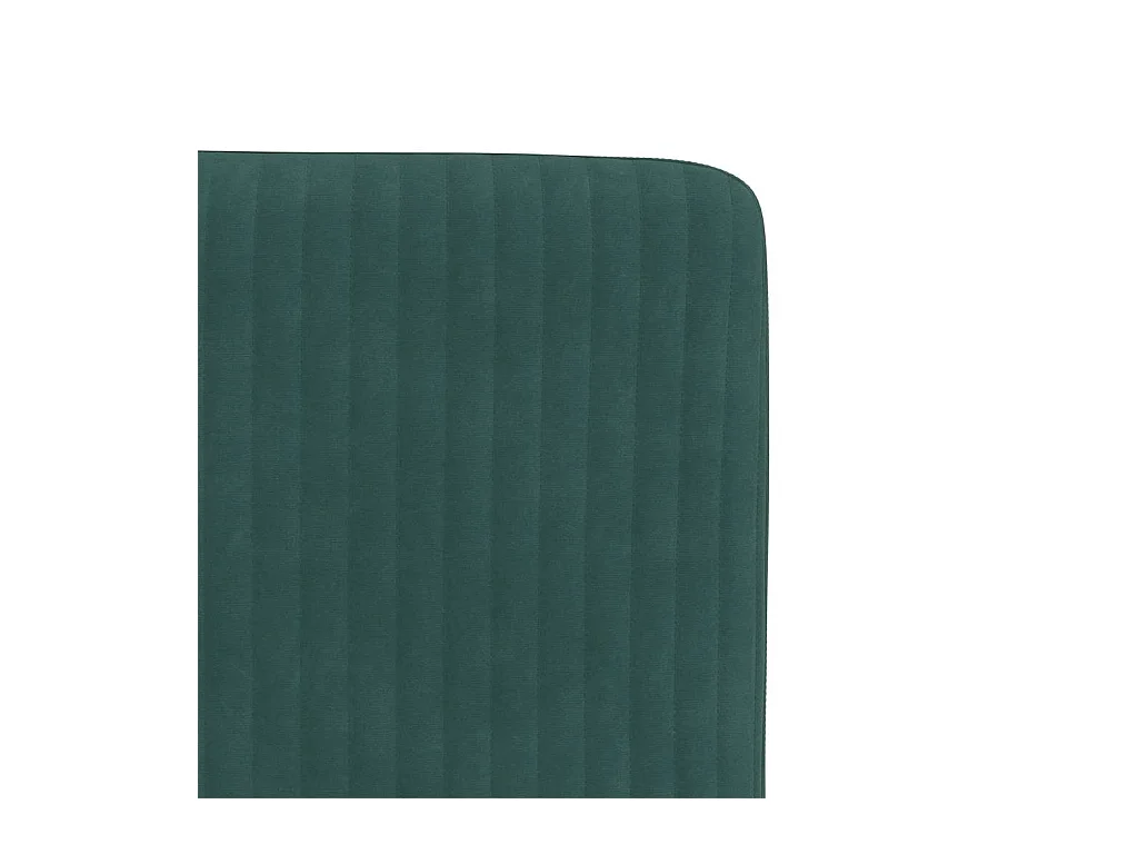 Chaises à manger lot de 2 Vert foncé Velours