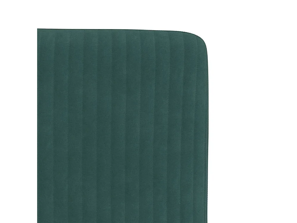 Chaises à manger lot de 2 Vert foncé Velours