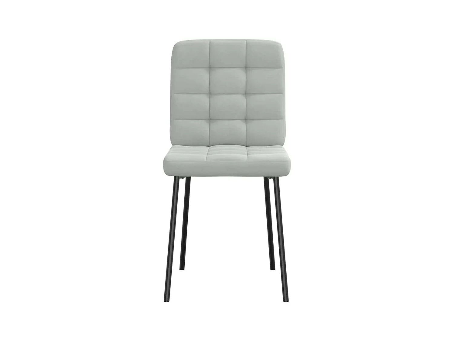 Eetkamerstoelen set van 4 Lichtgrijs Fluweel