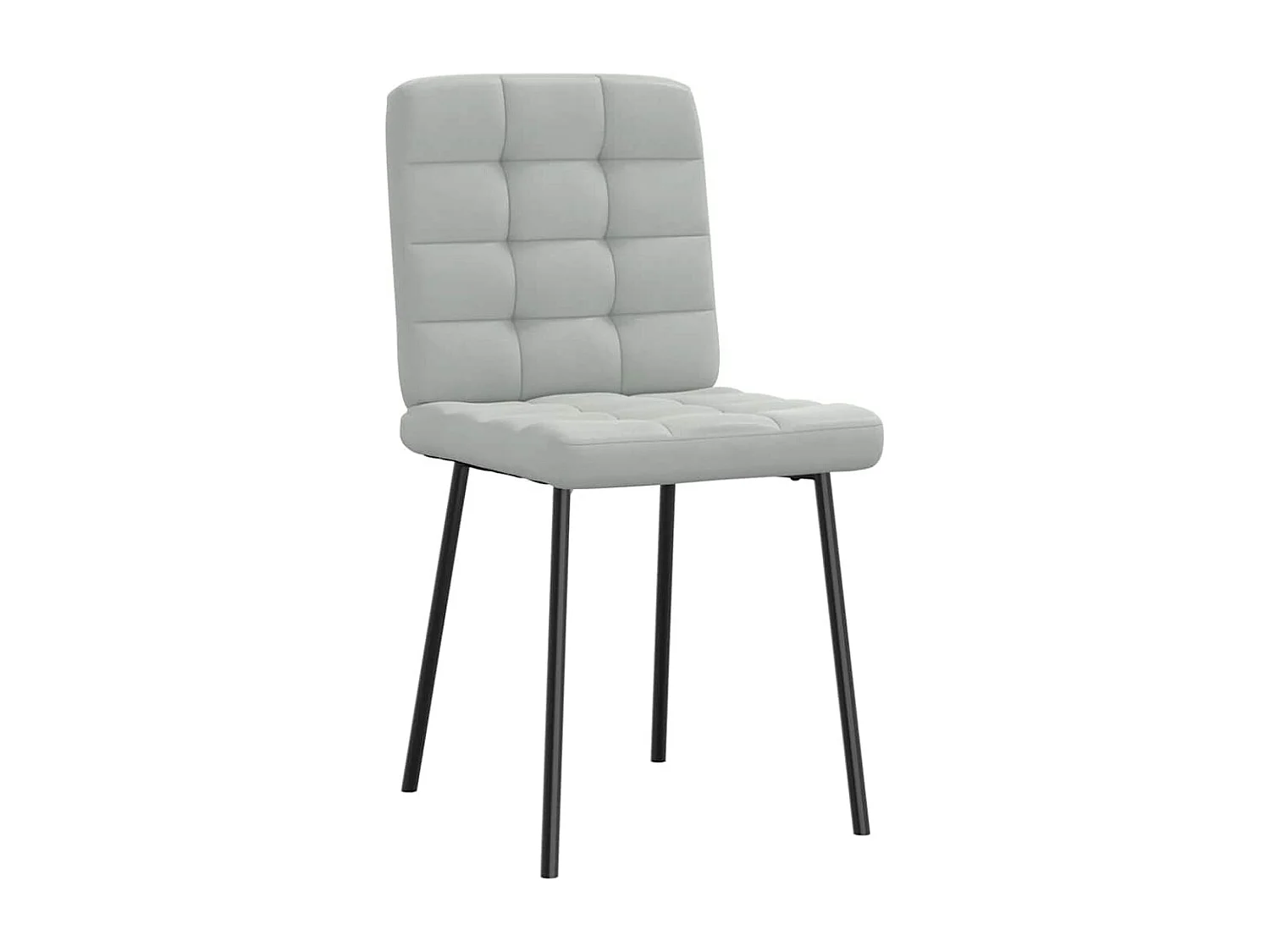 Chaises à manger lot de 4 Gris clair Velours