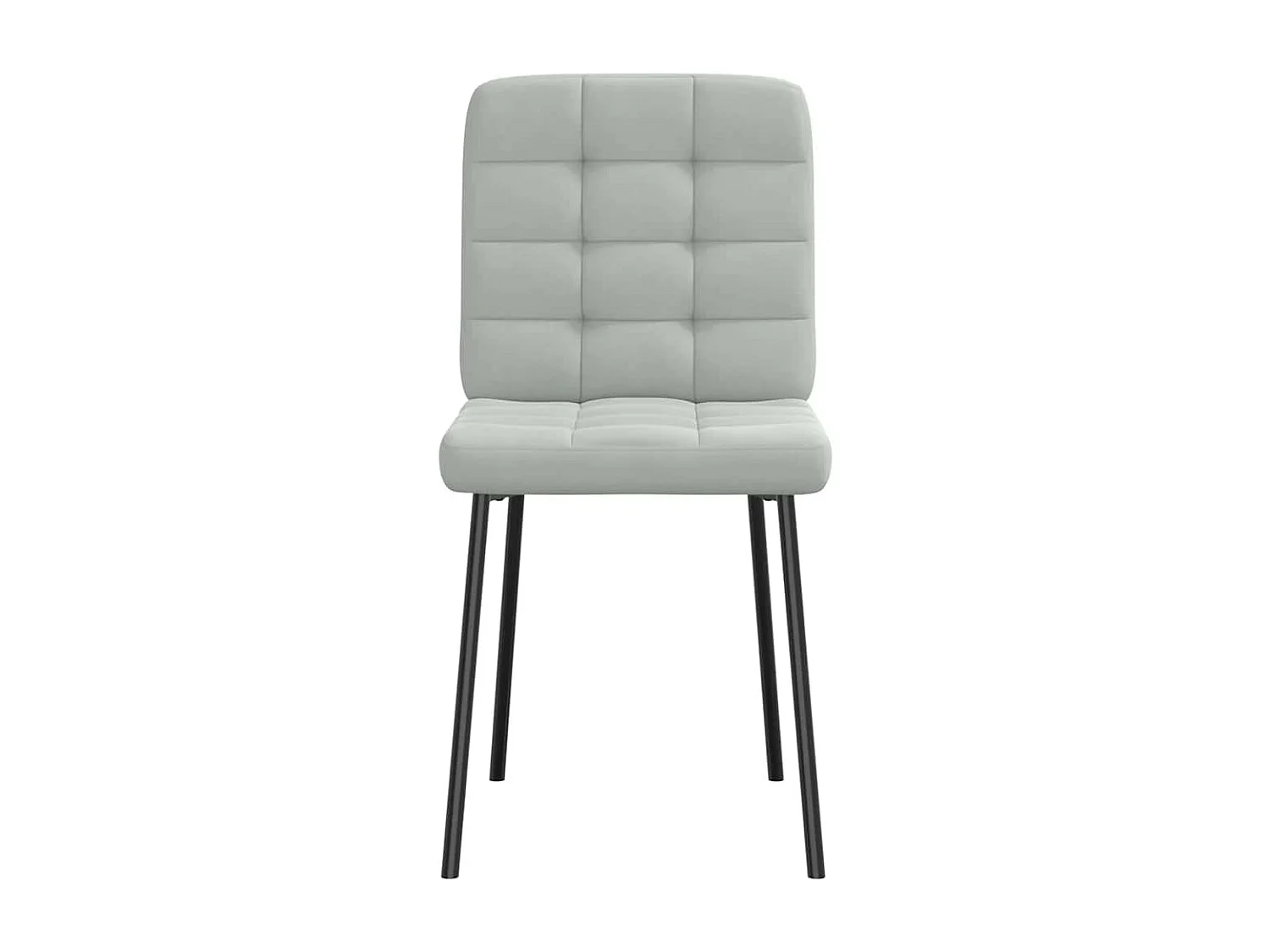 Chaises à manger lot de 4 Gris clair Velours