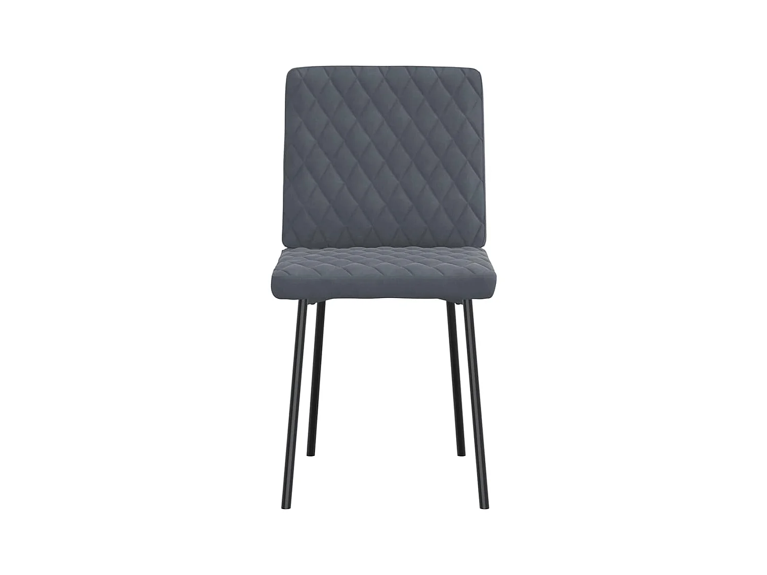 Eetkamerstoelen set van 4 Donkergrijs Fluweel