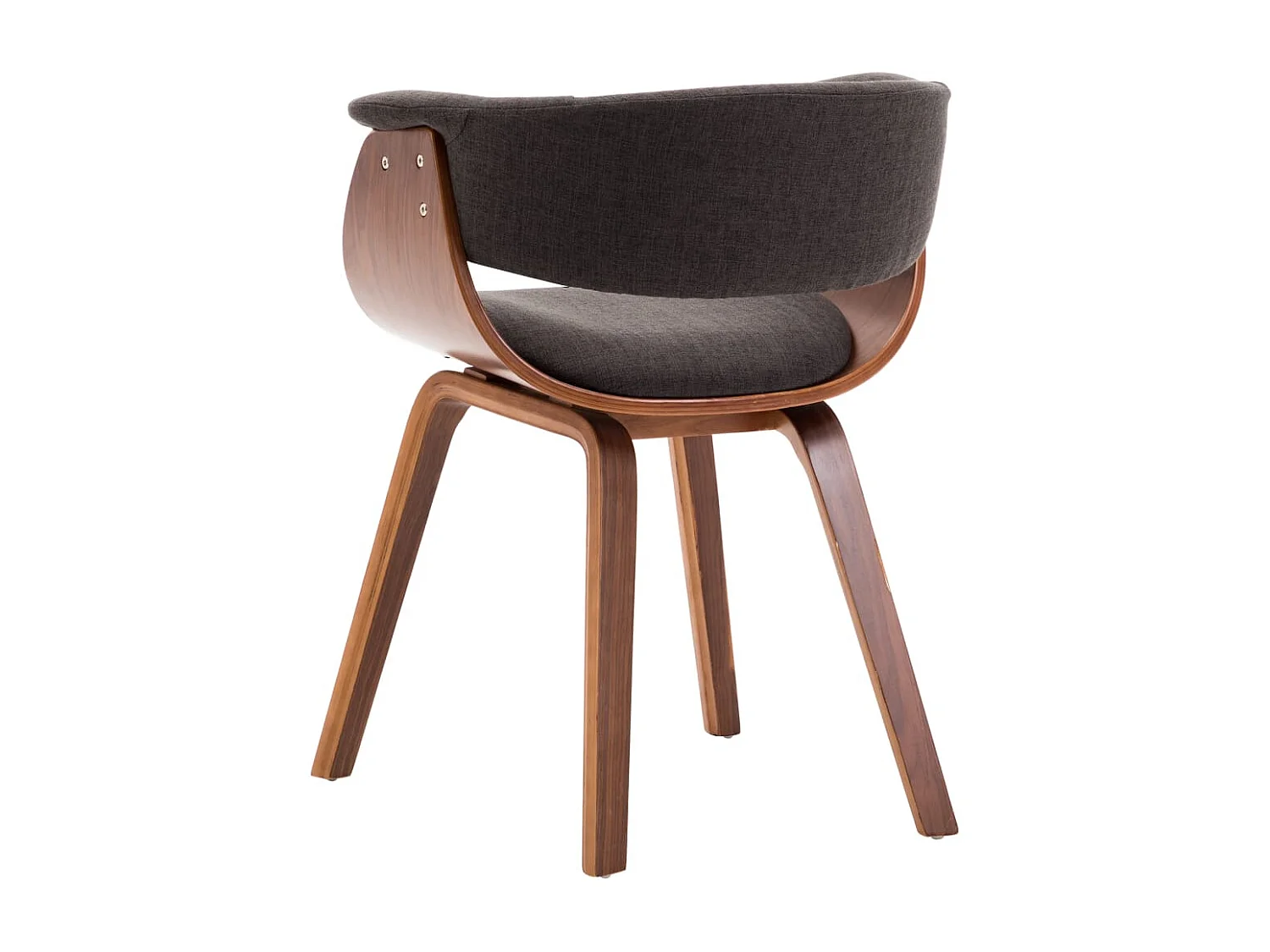 Chaise à manger Gris Bois courbé et tissu