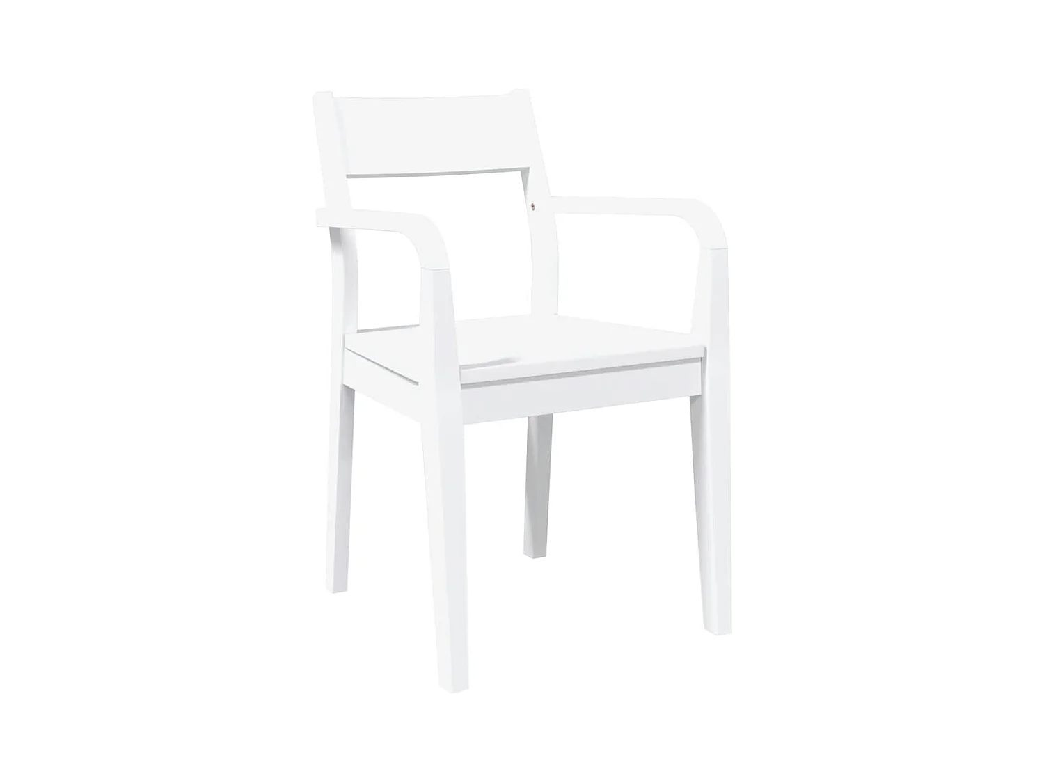Chaises à manger 2 pcs blanc bois massif caoutchouc
