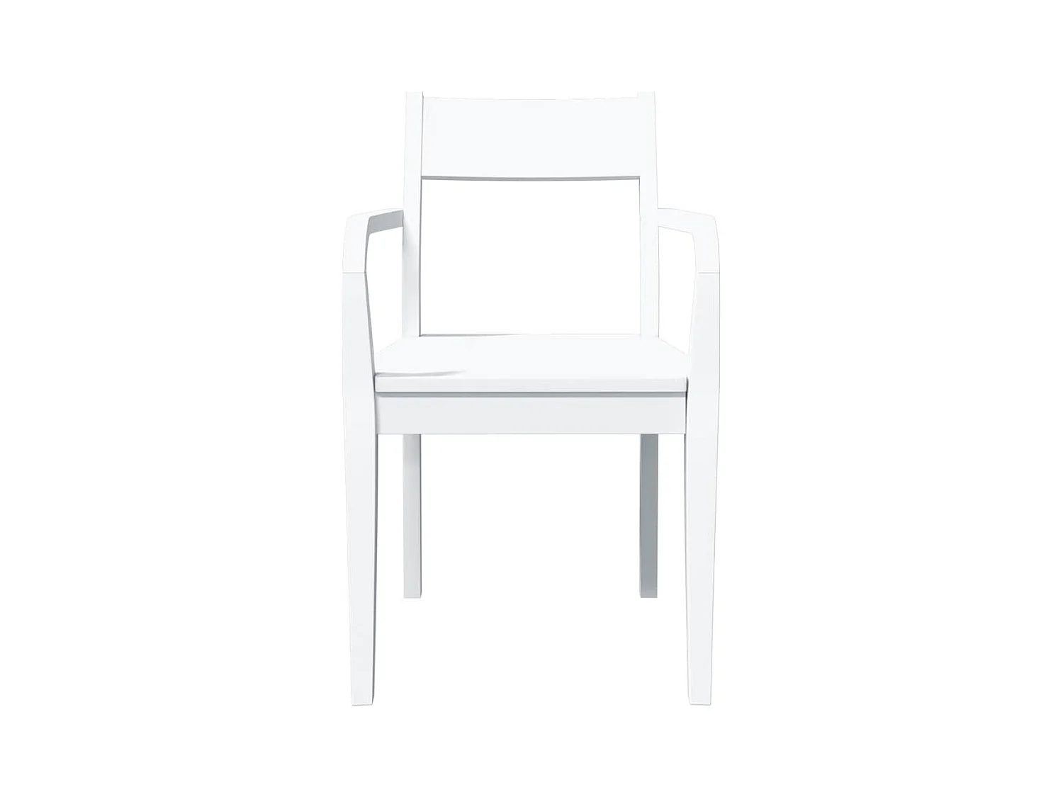 Chaises à manger 2 pcs blanc bois massif caoutchouc