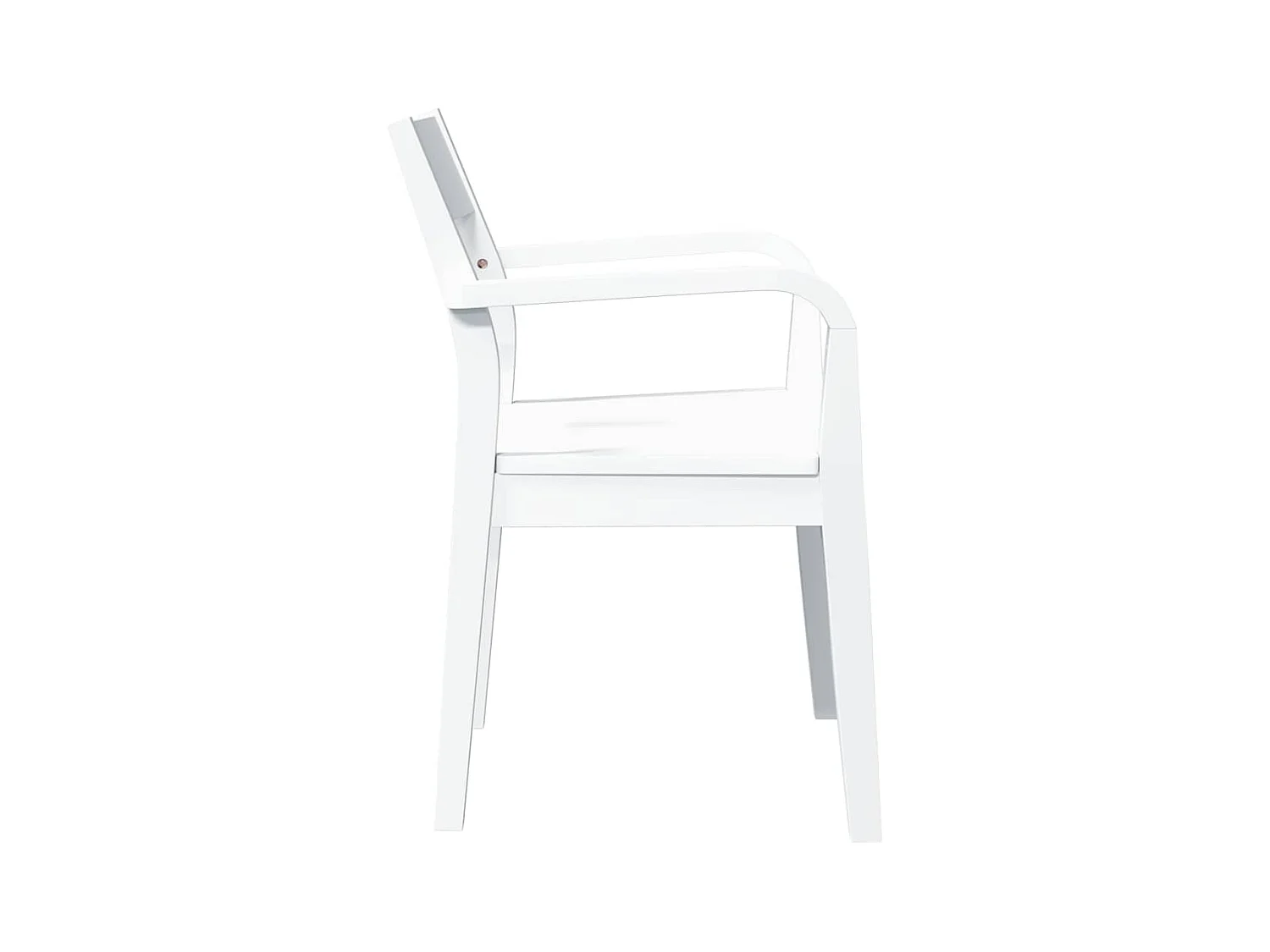 Chaises à manger 2 pcs blanc bois massif caoutchouc