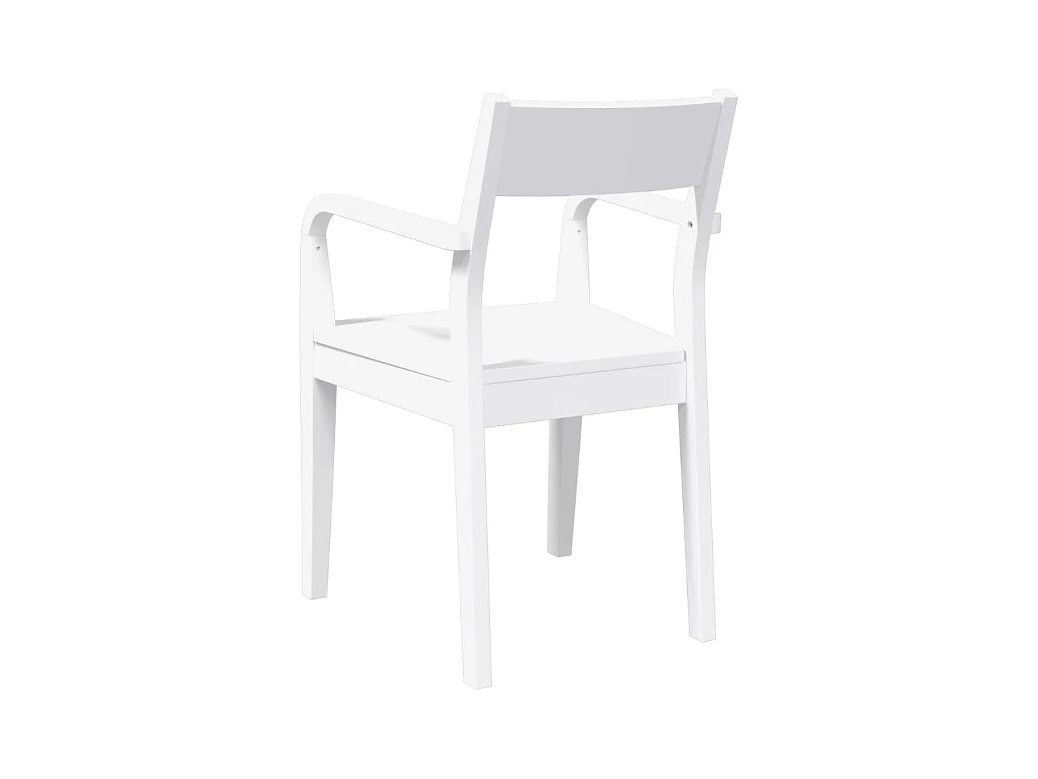 Chaises à manger 2 pcs blanc bois massif caoutchouc