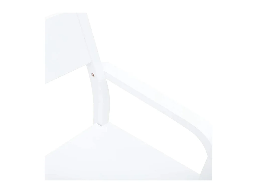 Chaises à manger 2 pcs blanc bois massif caoutchouc