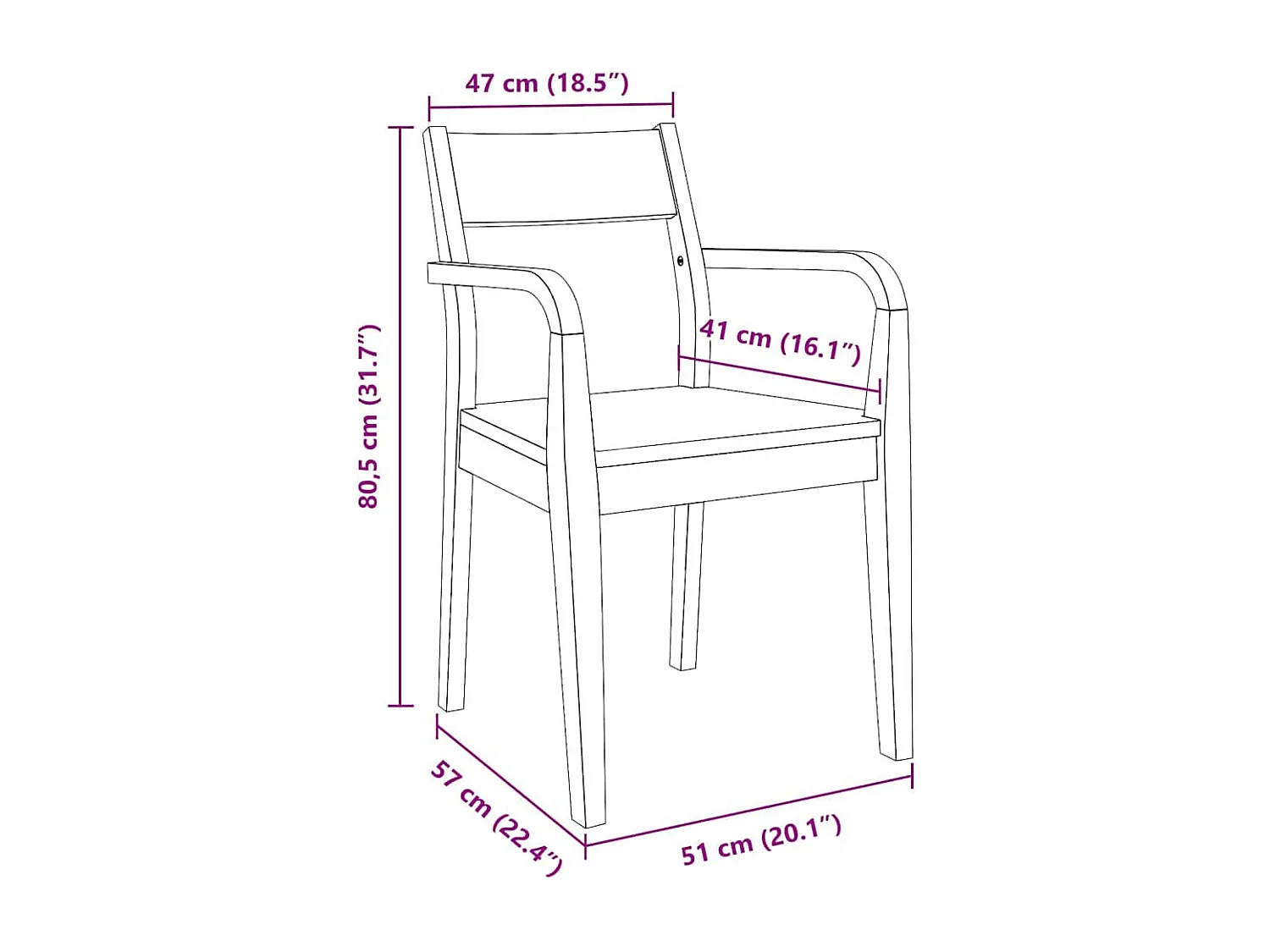 Chaises à manger 2 pcs blanc bois massif caoutchouc