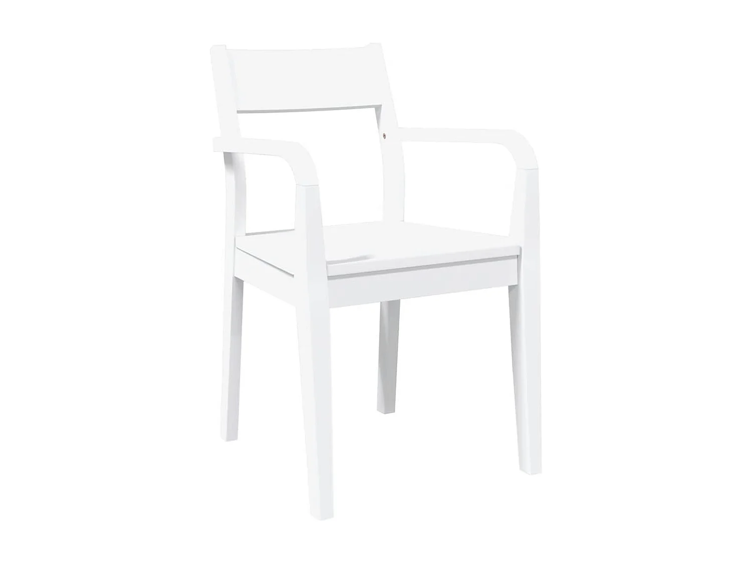 Chaises à manger 2 pcs blanc bois massif caoutchouc