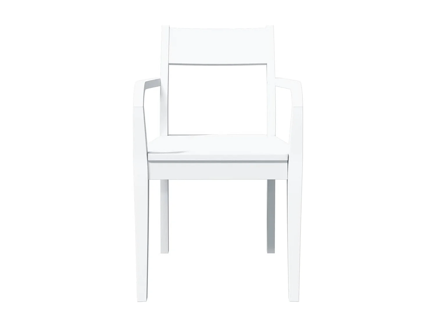 Chaises à manger 2 pcs blanc bois massif caoutchouc