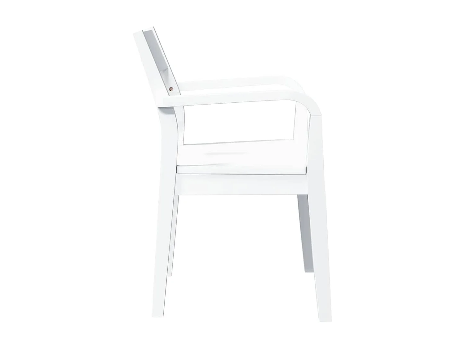 Chaises à manger 2 pcs blanc bois massif caoutchouc