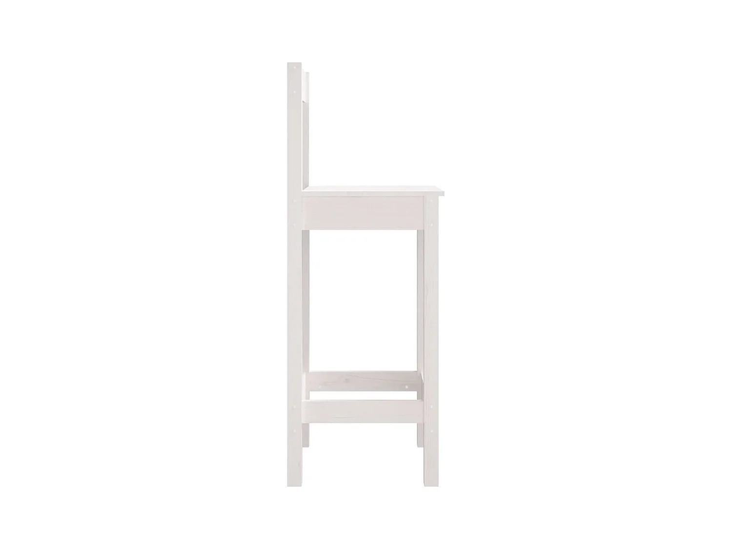 Chaises de bar lot de 2 blanc 40x41,5x112 cm bois de pin solide