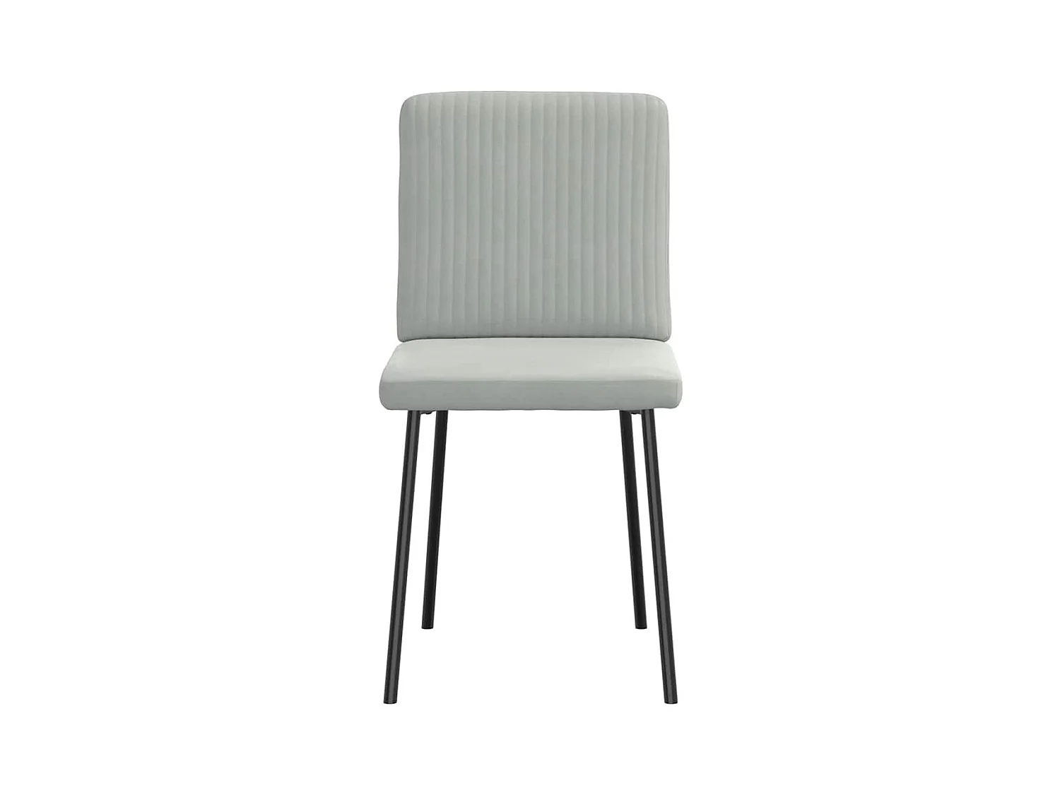 Chaises à manger lot de 2 Gris clair Velours