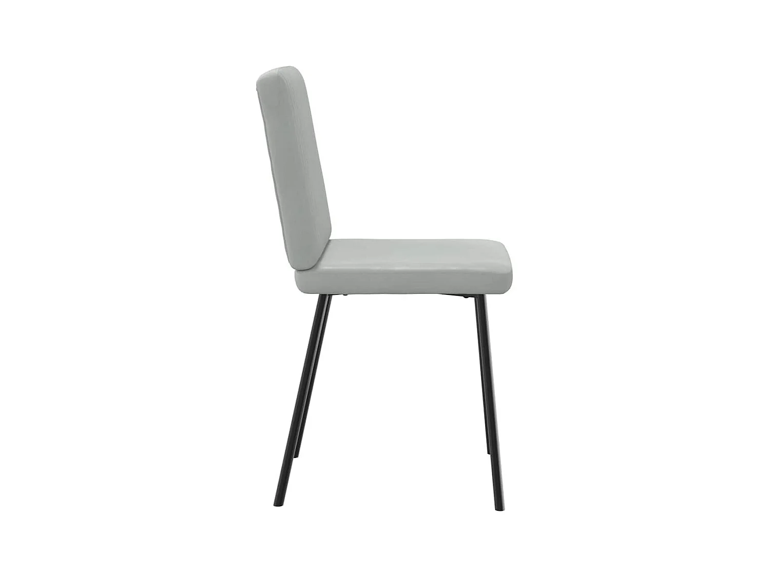 Chaises à manger lot de 2 Gris clair Velours