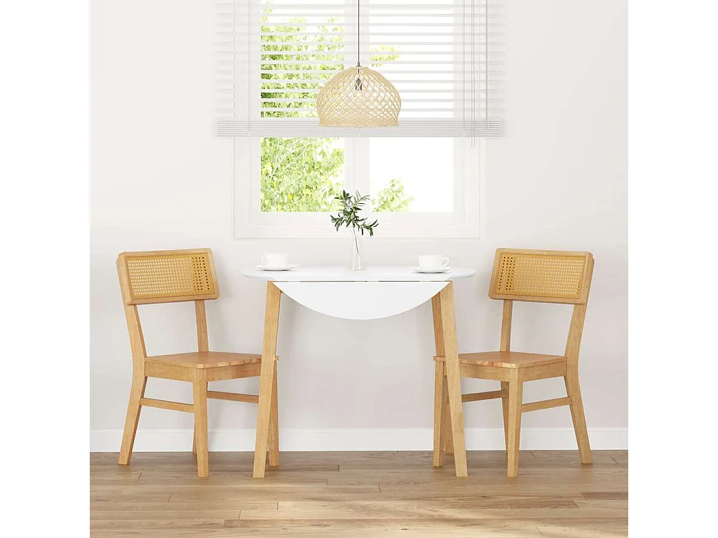 Sillas de comedor 2 piezas madera maciza de caucho