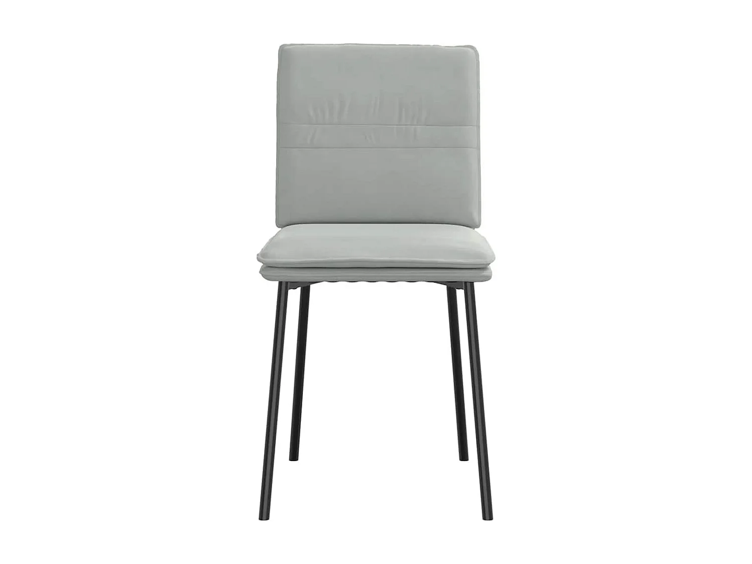 Juego de 6 sillas de comedor de terciopelo gris claro