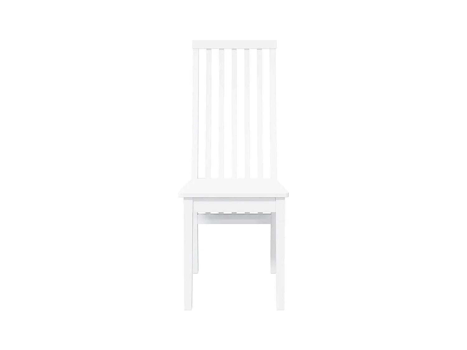 Sillas de comedor 2 piezas madera maciza de caucho blanco