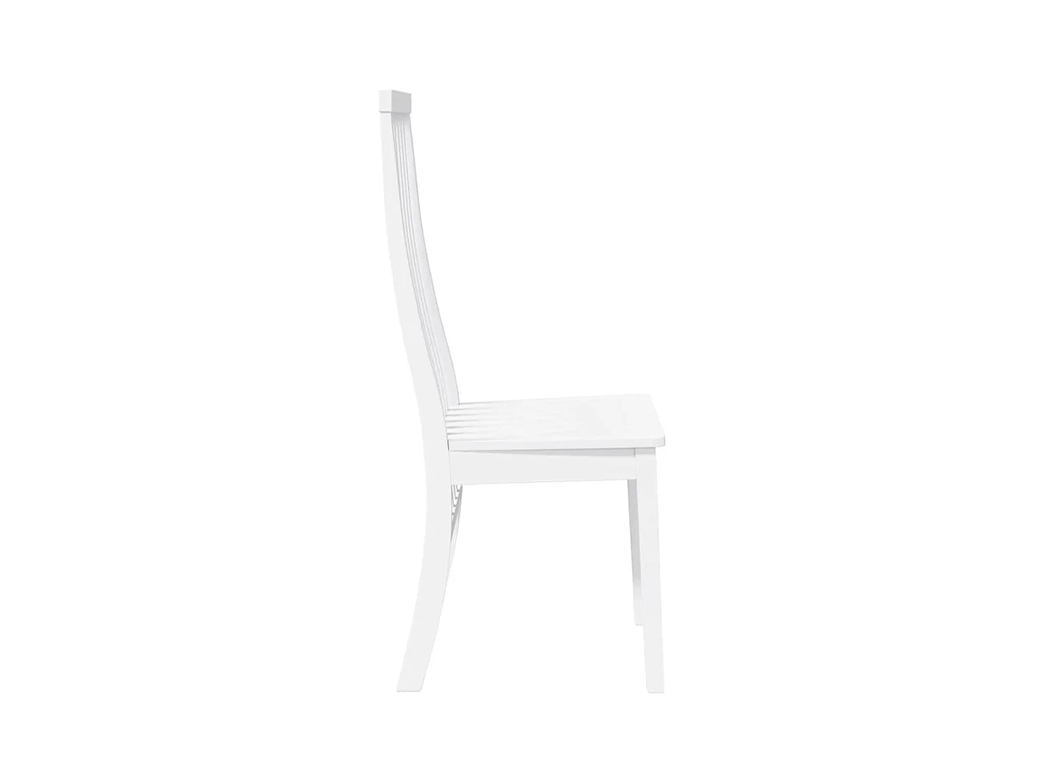 Sillas de comedor 2 piezas madera maciza de caucho blanco