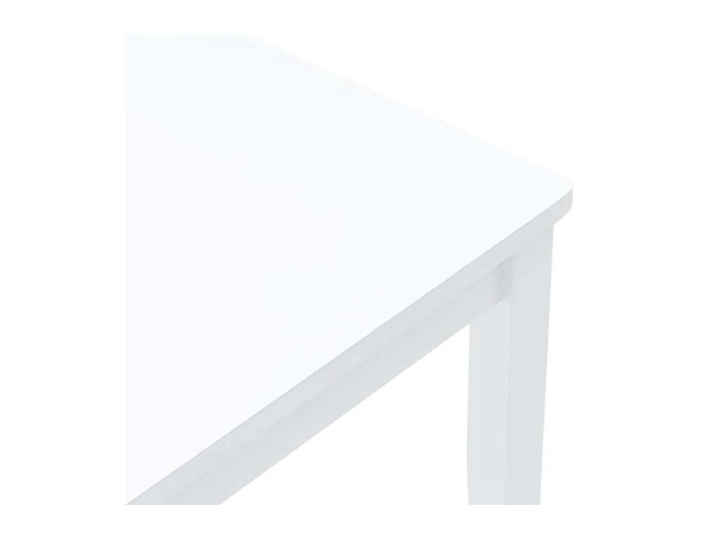 Sillas de comedor 2 piezas madera maciza de caucho blanco