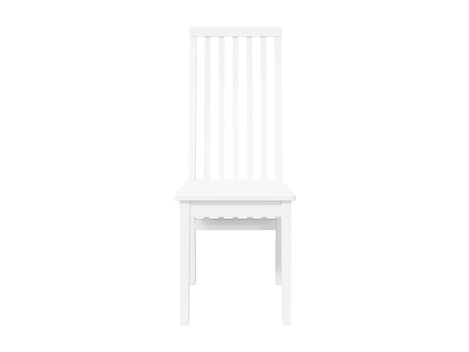 Sillas de comedor 2 piezas madera maciza de caucho blanco
