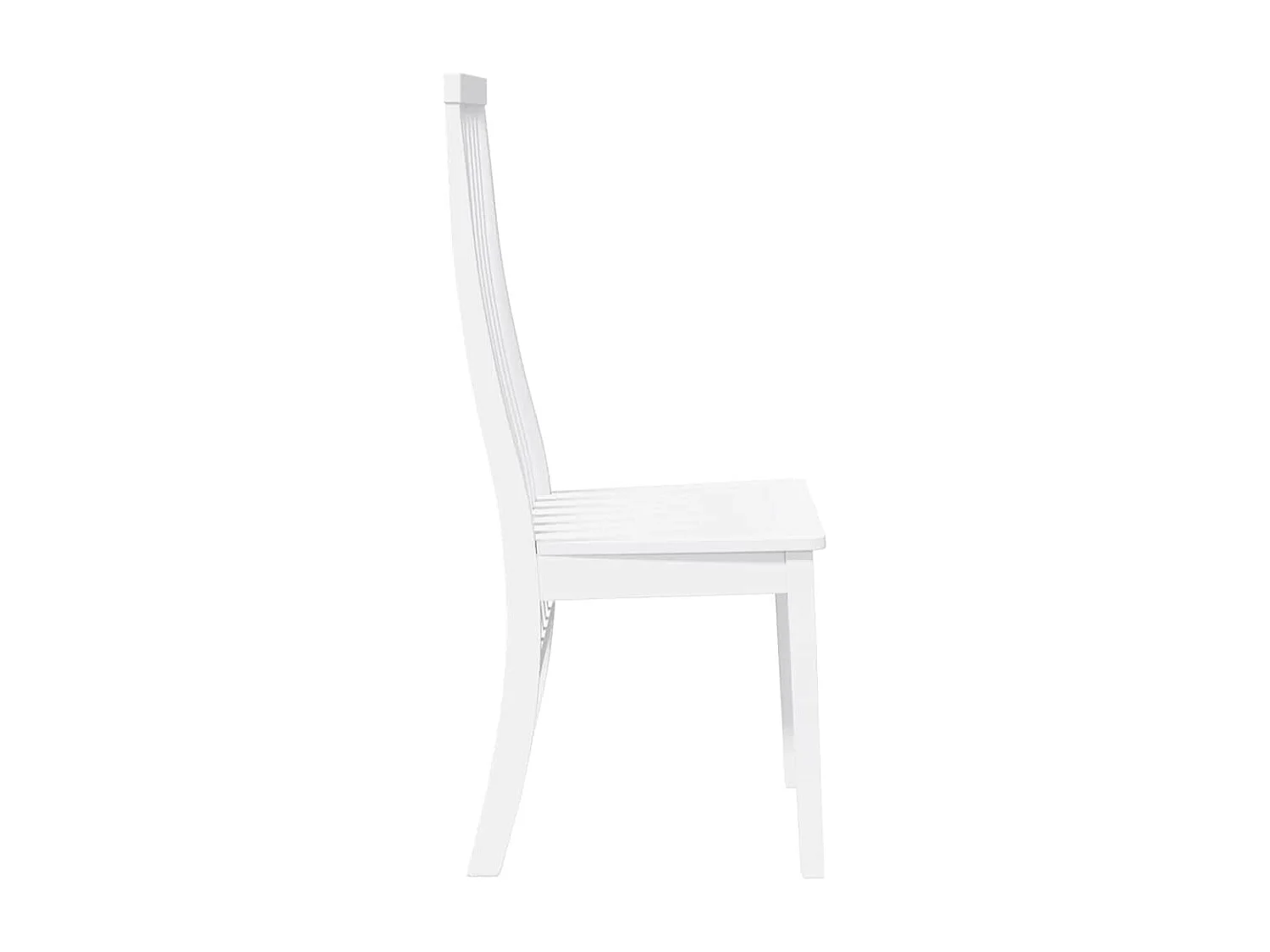 Sillas de comedor 2 piezas madera maciza de caucho blanco