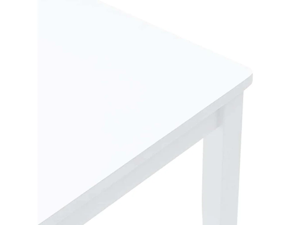 Sillas de comedor 2 piezas madera maciza de caucho blanco