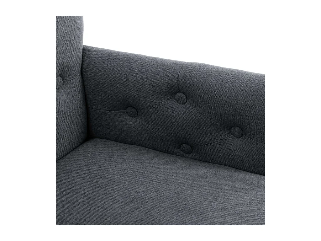 Chaise de salle à manger avec accoudoirs Gris Tissu