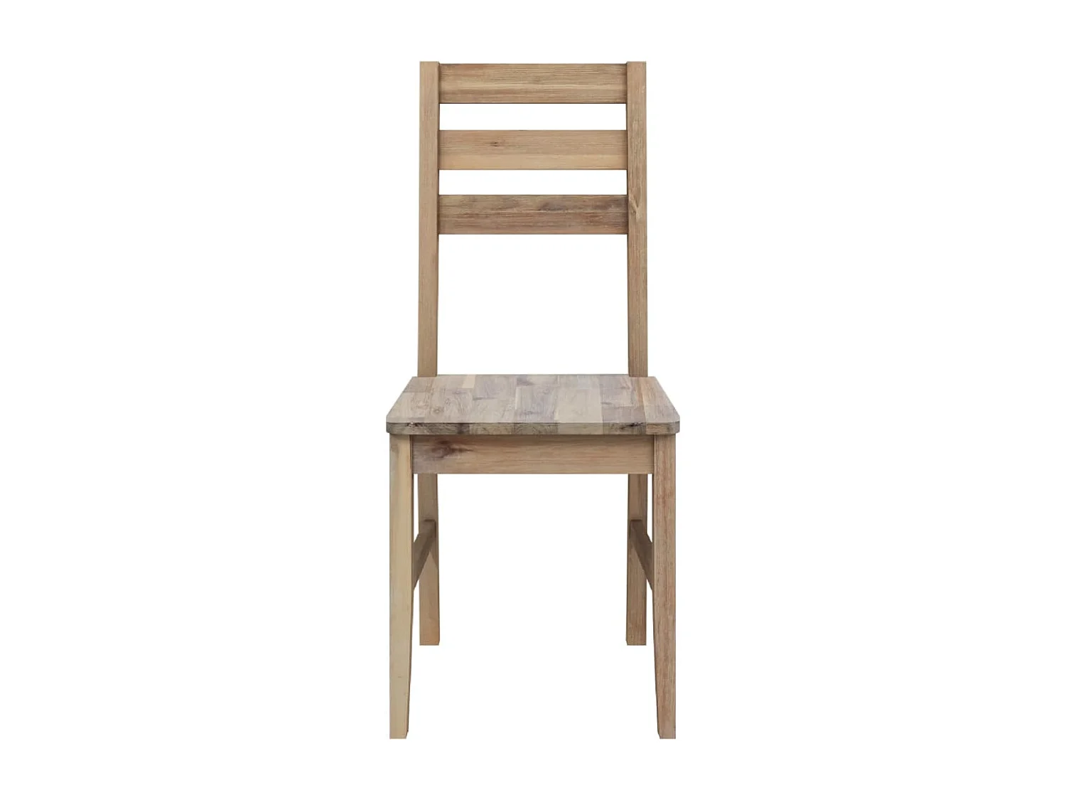 Chaises à manger lot de 2 bois d'acacia solide