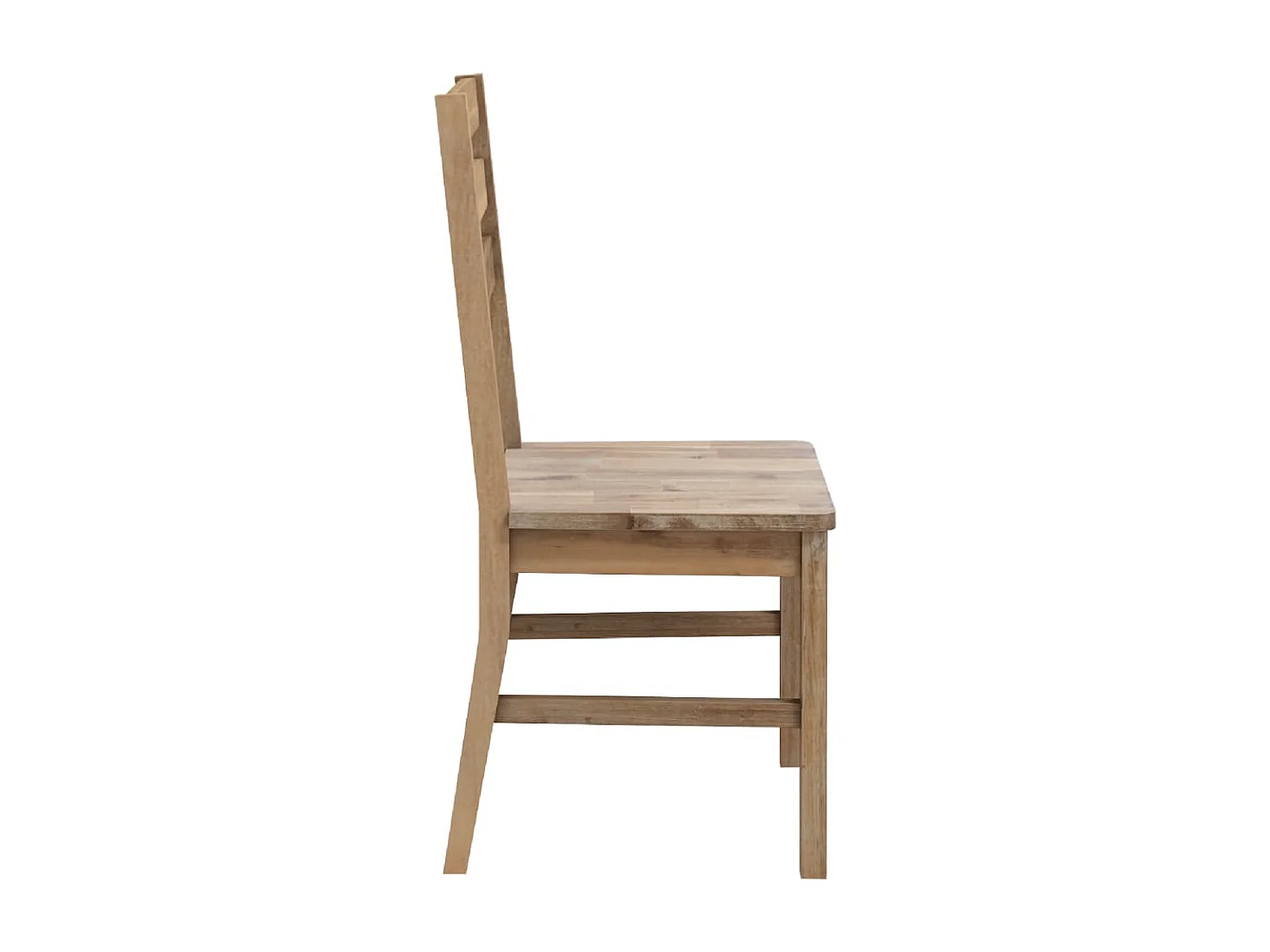 Chaises à manger lot de 2 bois d'acacia solide