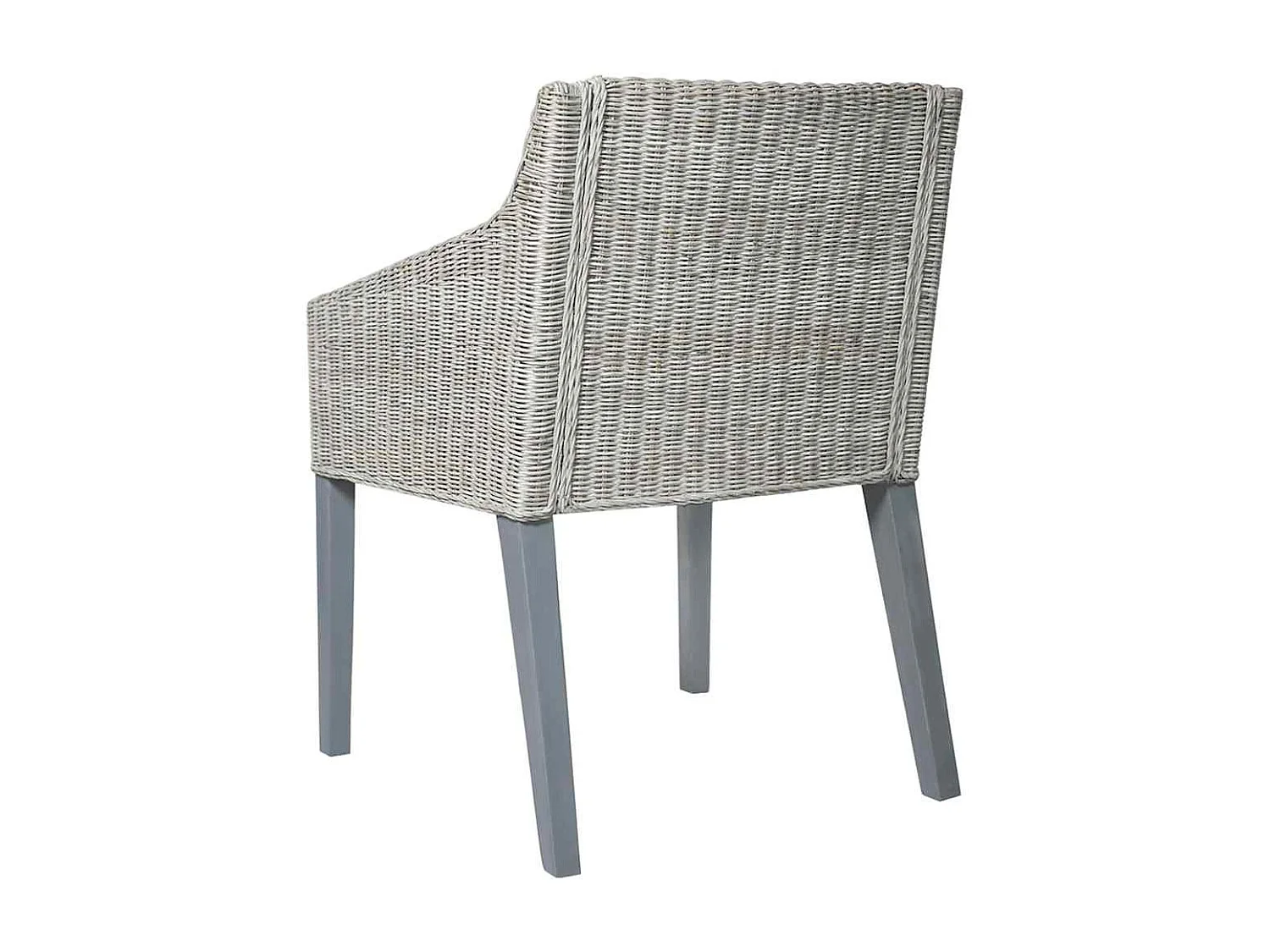 Chaises à manger avec coussins lot de 2 gris rotin naturel