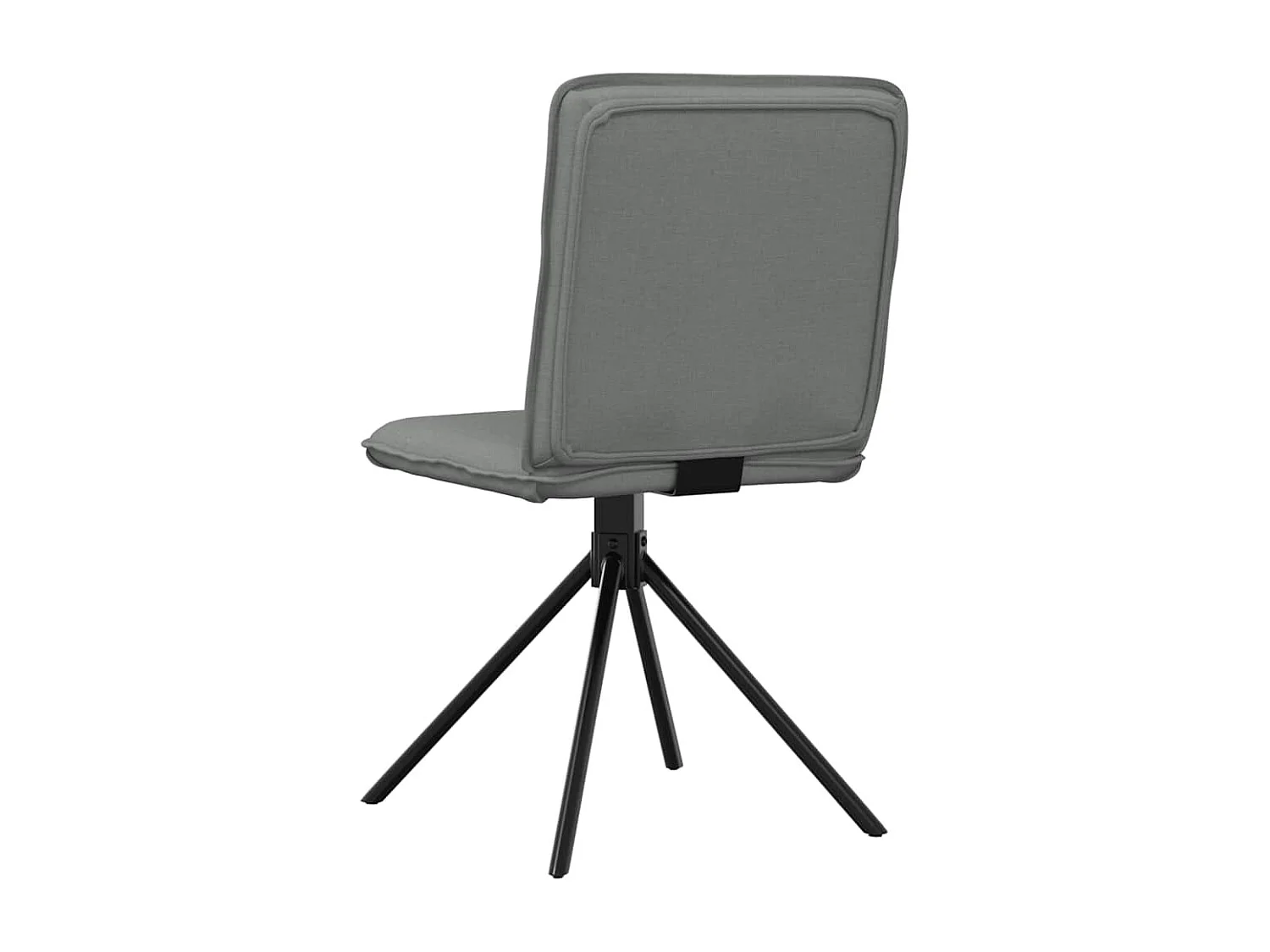 Set di 4 sedie da pranzo in tessuto grigio scuro